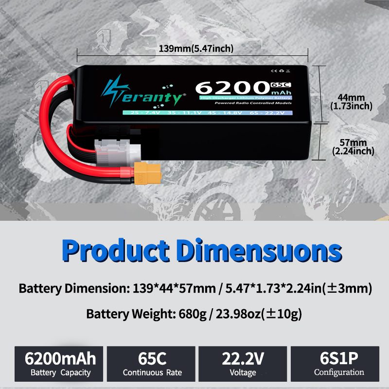 Batteria Lipo TERANTY 6S 6200m - Drone Battery Lipo recensione e prezzo