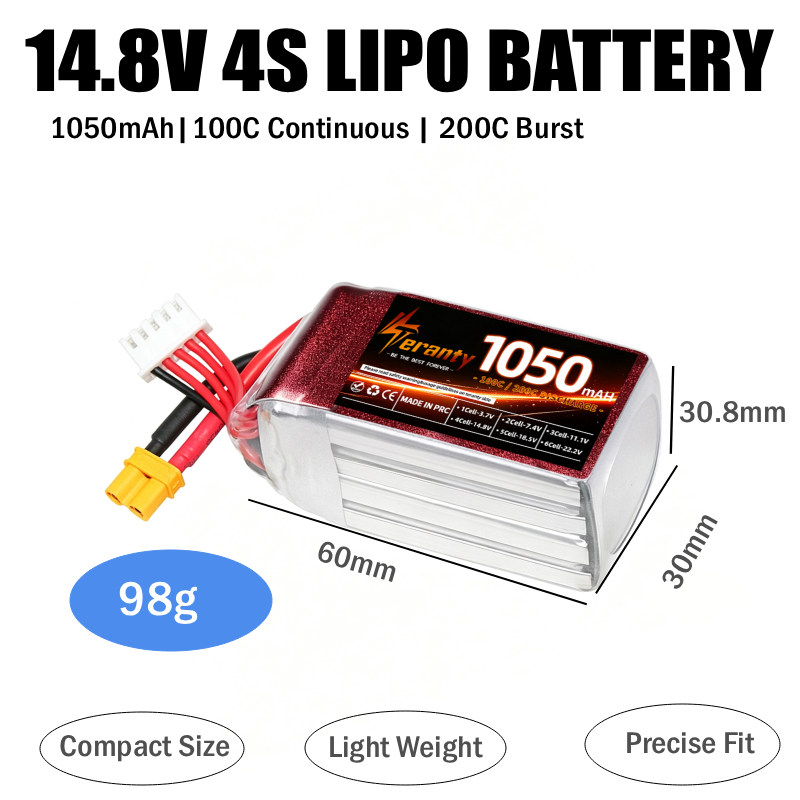 2PCS Batteria Lipo RC 1050mAh  - Drone Battery 3S recensione e prezzo