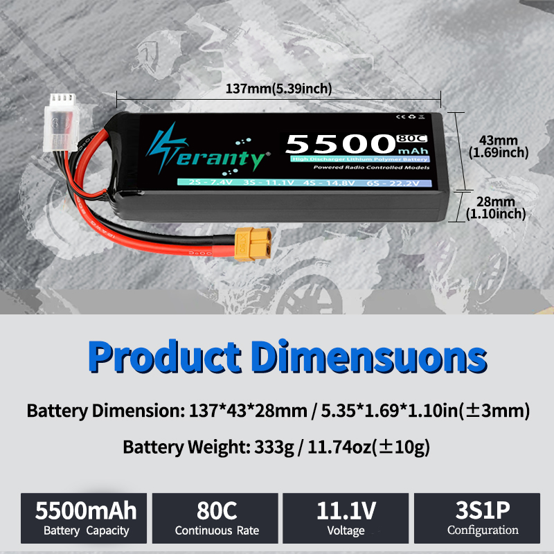 1/2 pezzi Batteria Lipo TERANT - Drone Battery Lipo recensione e prezzo
